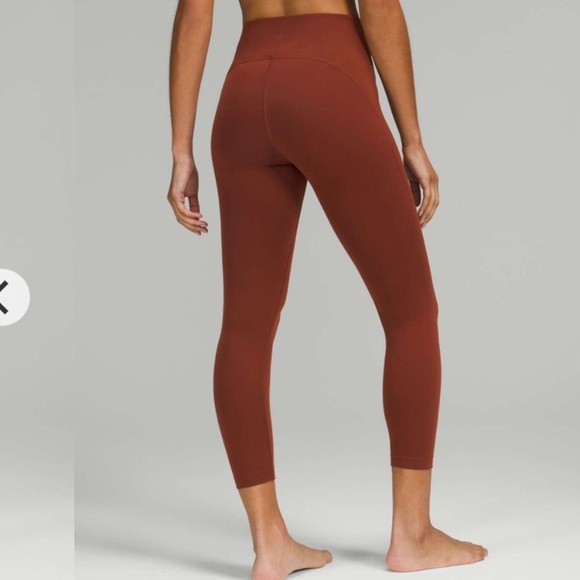 Lululemon Instill High Rise Tights Leggings Date Brown Sz 6 Yoga Workout 25 inch - Picture 3 of 15